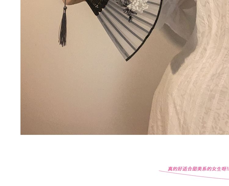 Foldable Fabric Fan Designs) Hand (Various Floral