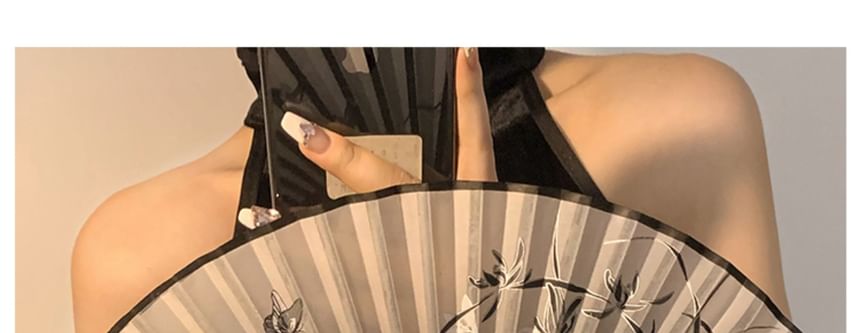 Foldable Fabric Fan Designs) Hand (Various Floral