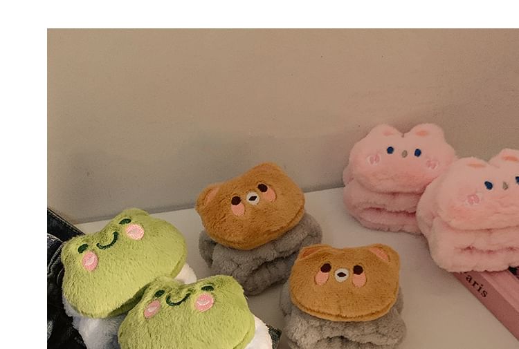 Chenille Wash (Various Designs) Wrist Animal Face Band