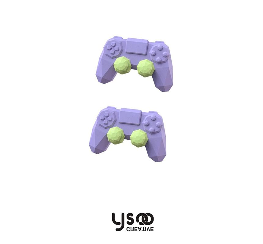 Drop Asymmetrical Cuff Clip-On Gamepad / Ear Earring Lettering