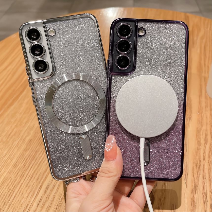 Case Phone Glitter Magnetic