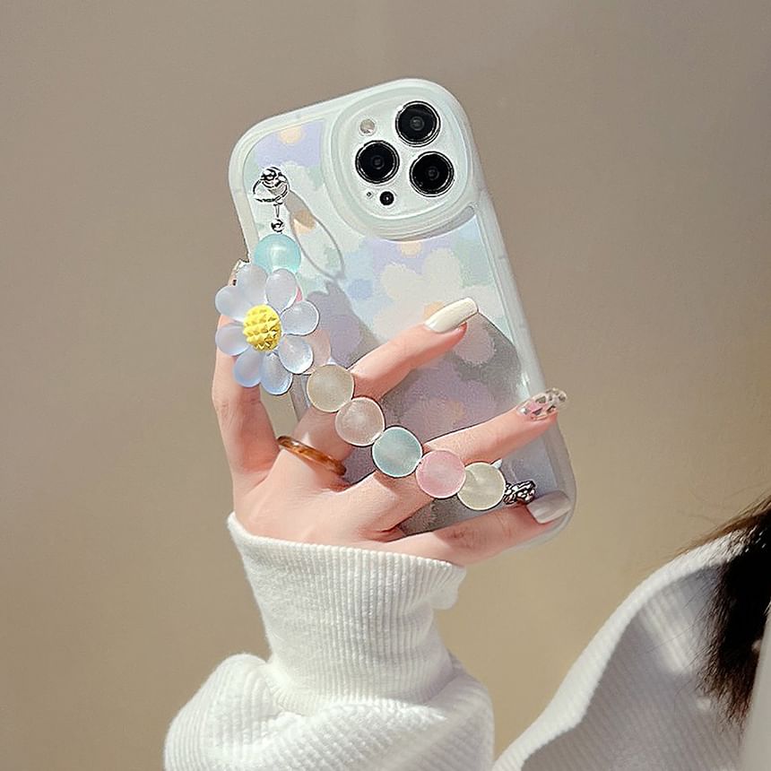 Floral Case Strap Phone