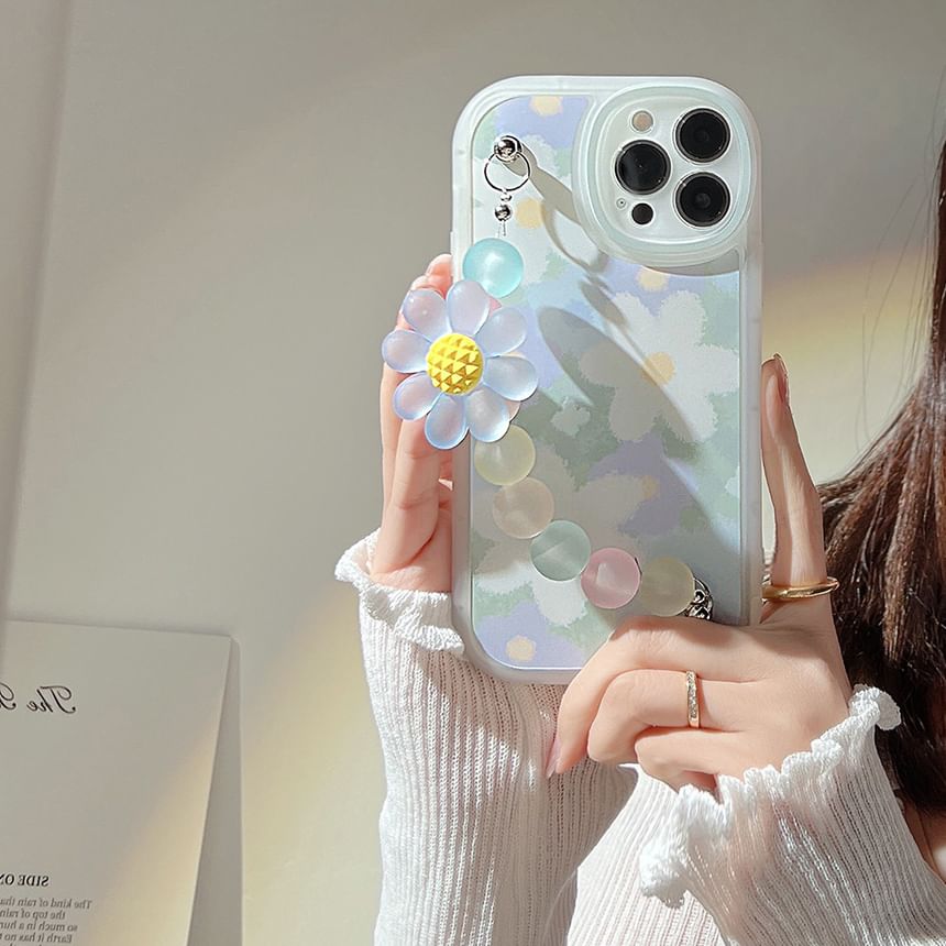 Floral Case Strap Phone