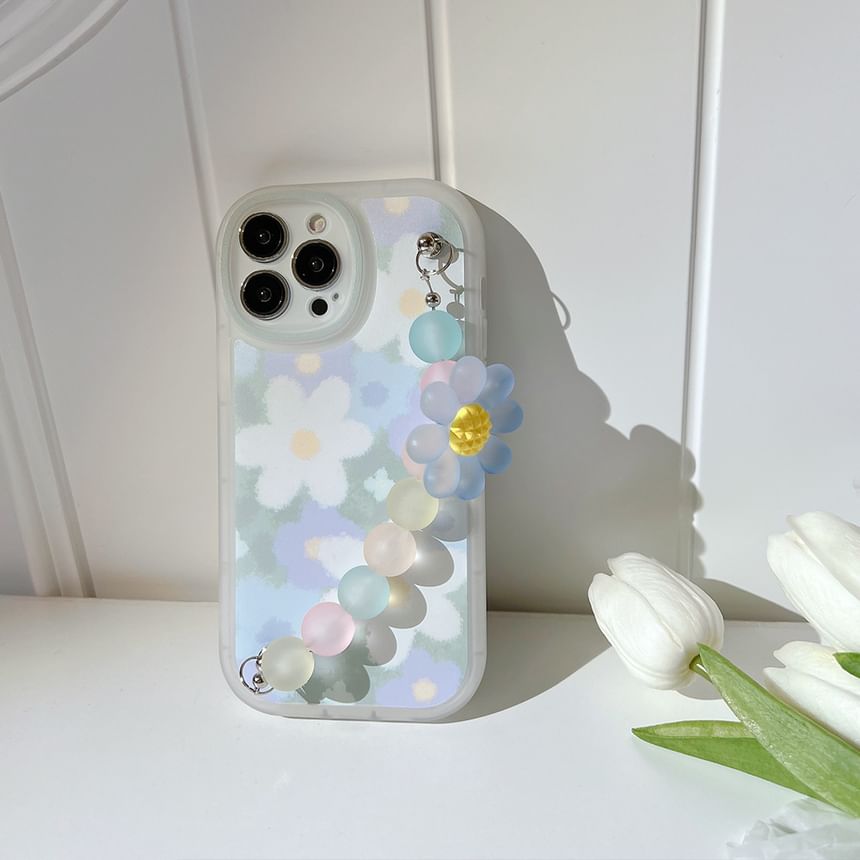 Floral Case Strap Phone