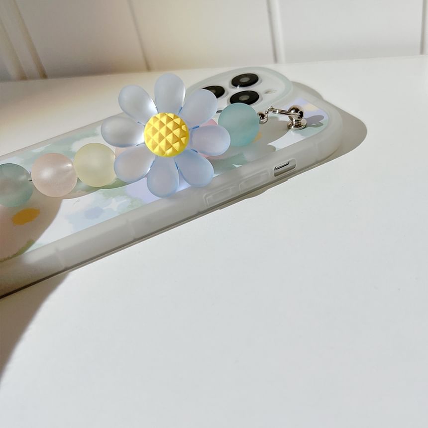 Floral Case Strap Phone