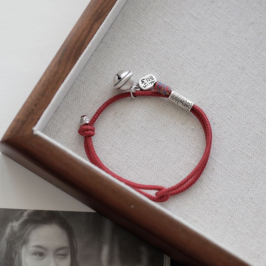String Bracelet Bell Silver