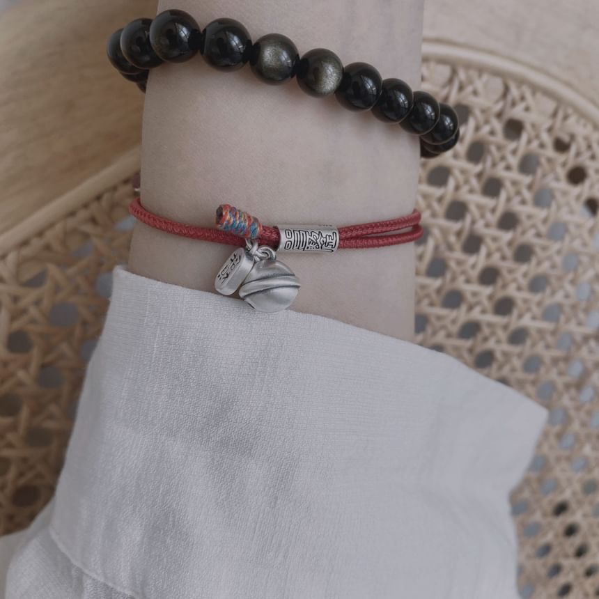 String Bracelet Bell Silver