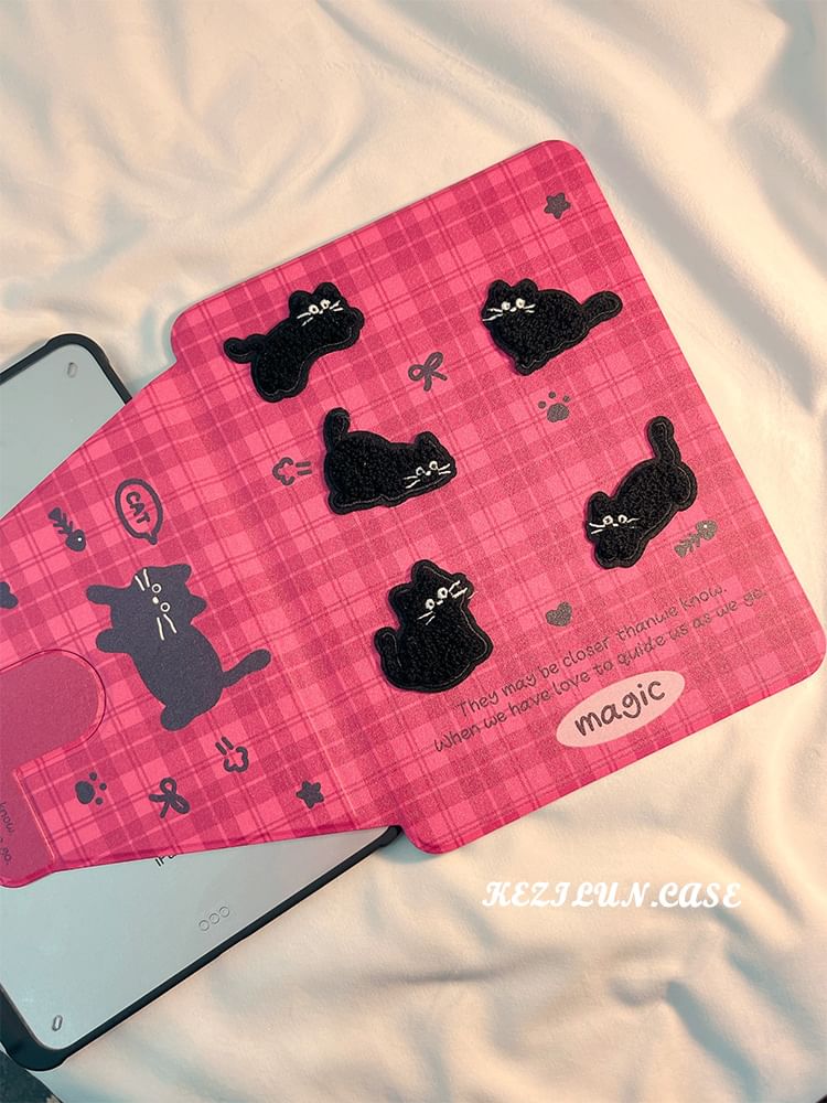 Case iPad Plaid Cat