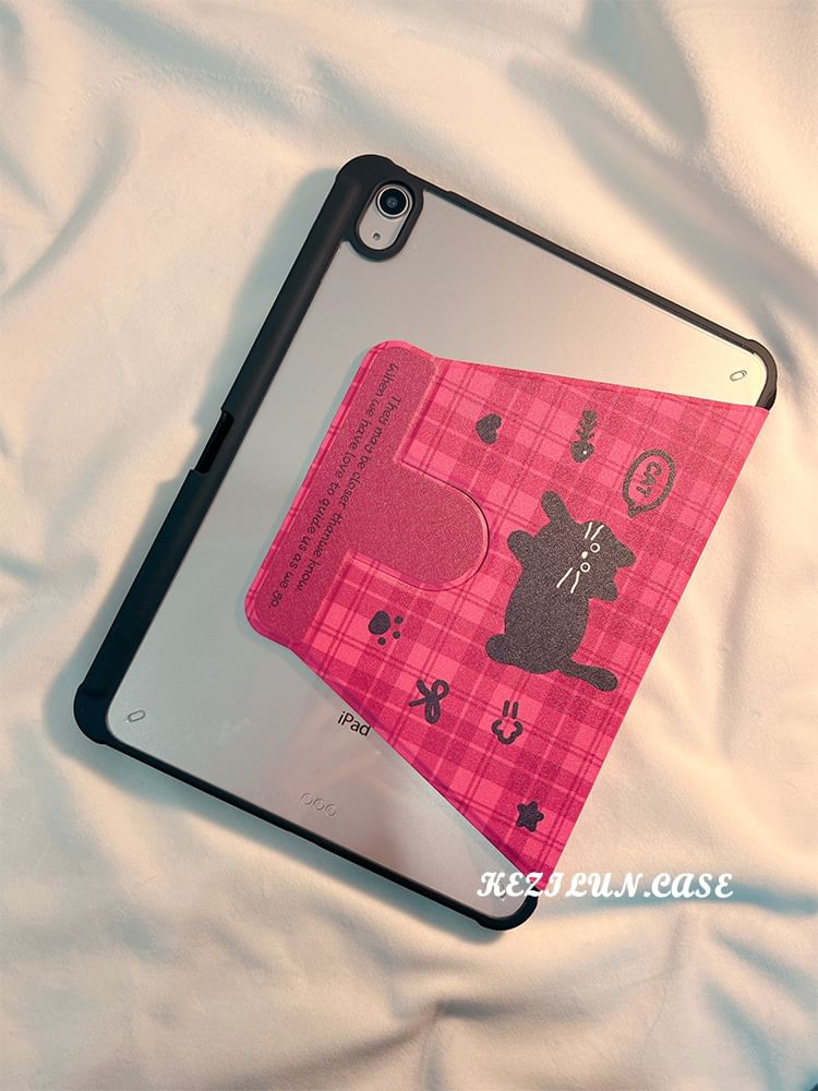 Case iPad Plaid Cat