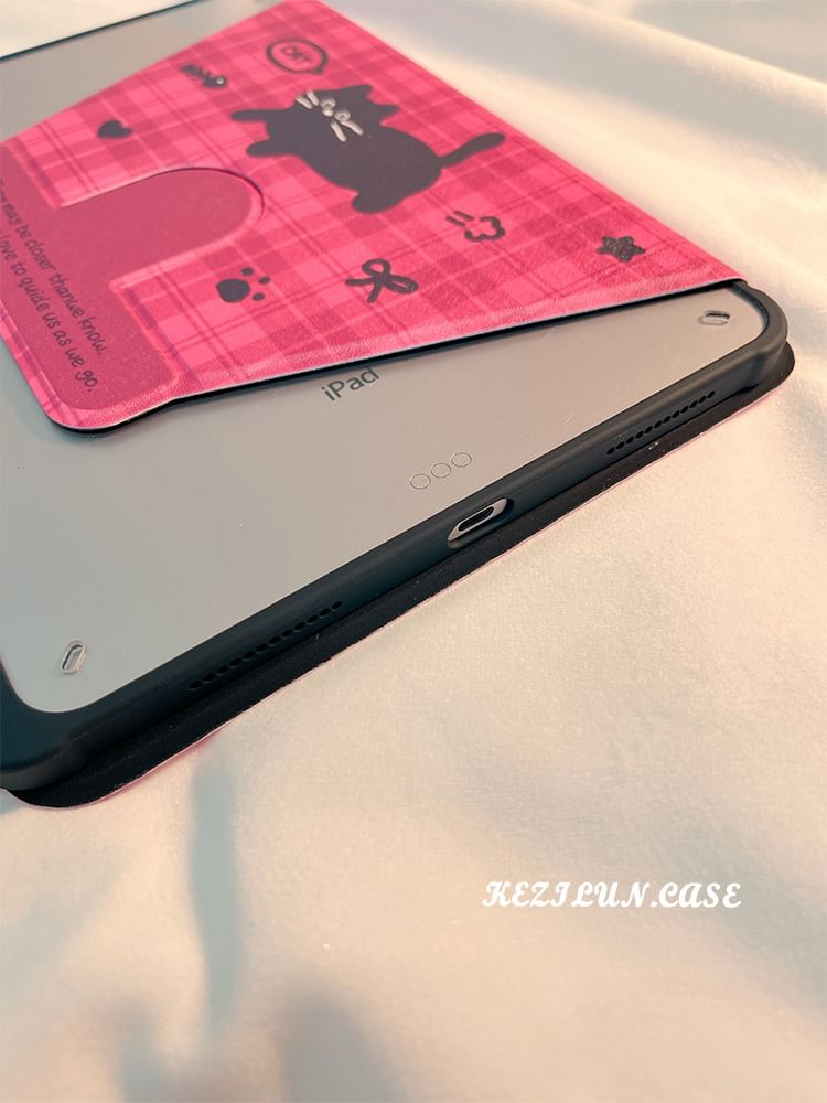Case iPad Plaid Cat