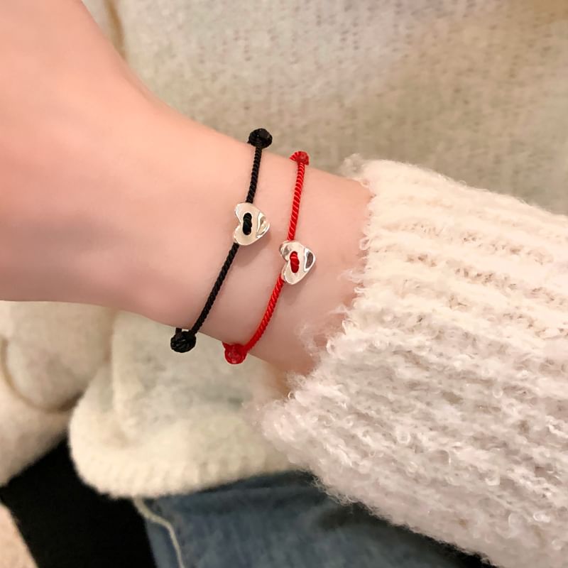 Alloy String Bracelet Heart