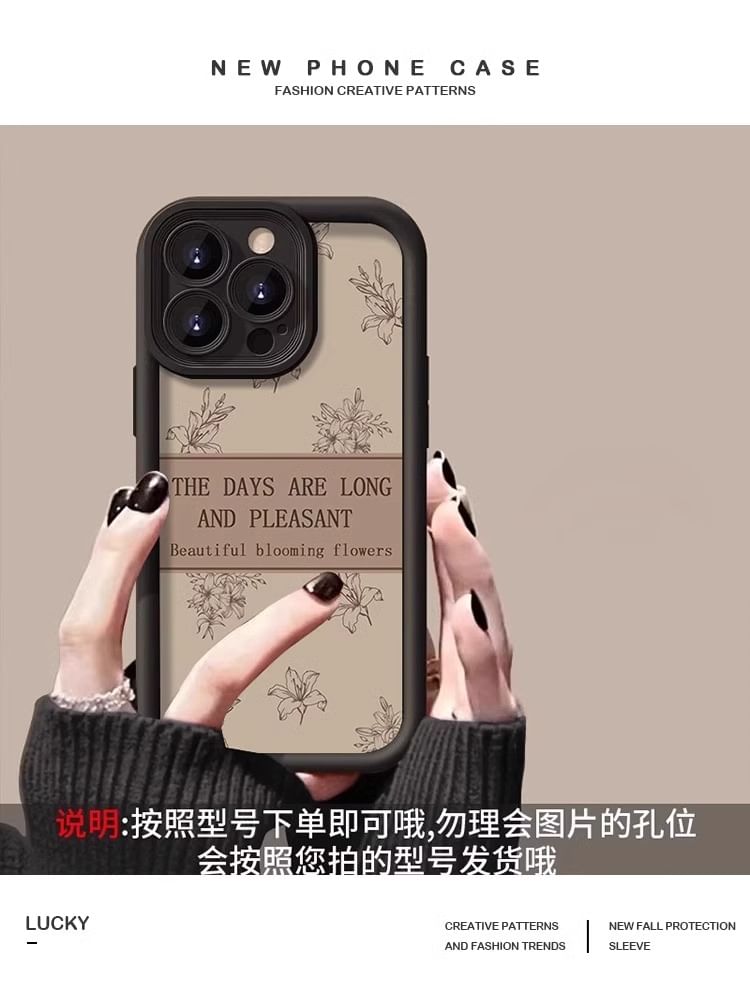Case Phone Lettering Floral