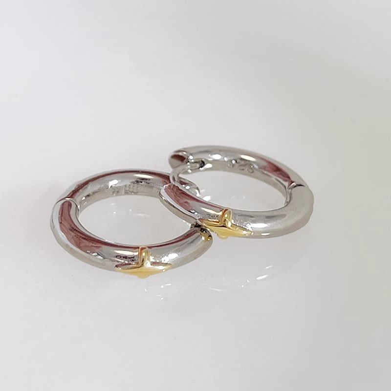 Sterling Silver Star Huggie Earring