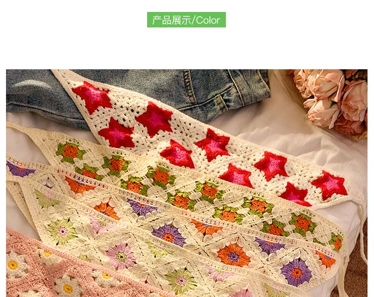 Scarf Head (Various Embroidered Triangle Designs)
