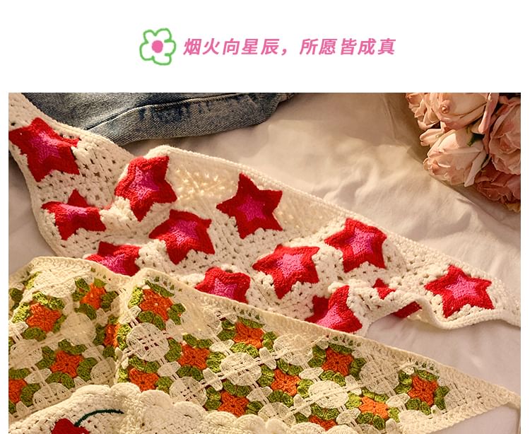 Scarf Head (Various Embroidered Triangle Designs)