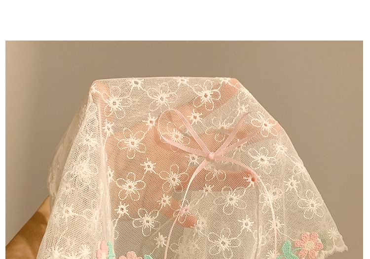 Lace Bandana Flower Embroidered