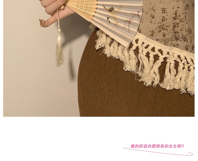 (Various Fan Print Hand Designs) Foldable Bamboo