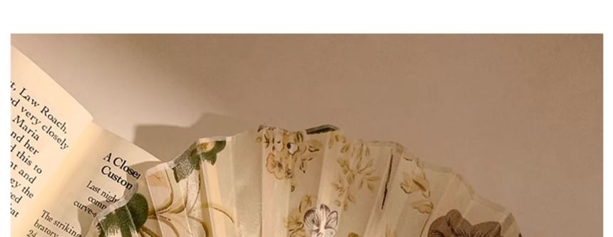 (Various Fan Print Hand Designs) Foldable Bamboo
