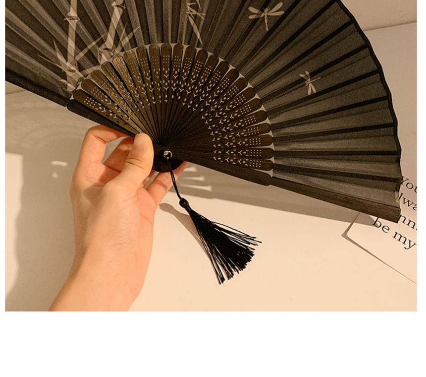 Foldable Fan Hand Print Bamboo (Various Designs)
