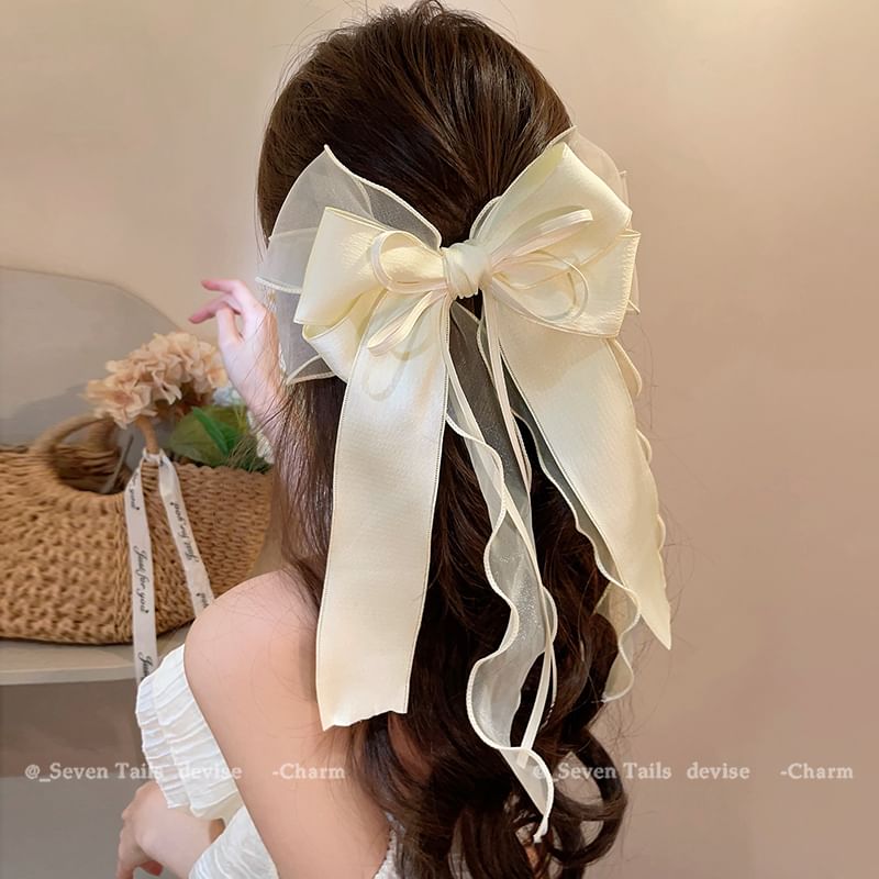 Hair Organza Bow Clip