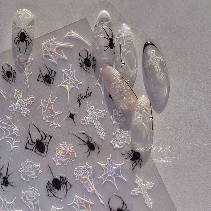Autocollant Nail Art Araignée