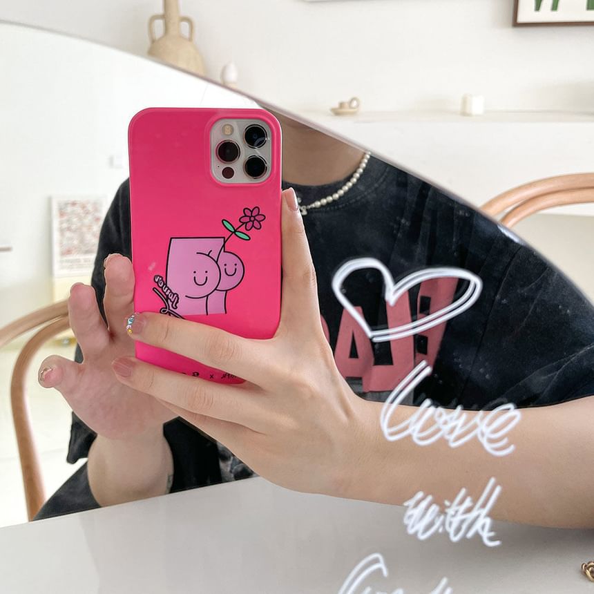 Case Floral Phone Butt