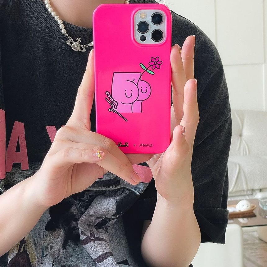 Case Floral Phone Butt