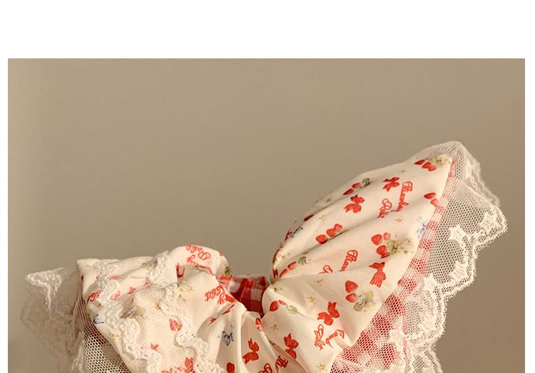 Scrunchie Cherry Trim Floral Bandana / Designs) (Various Lace