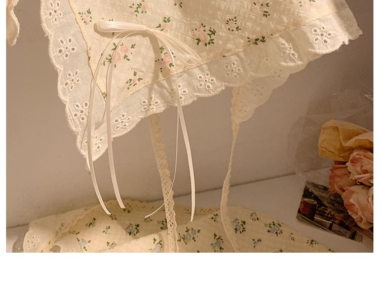 Lace Floral Designs) Trim Scrunchie / Bandana (Various