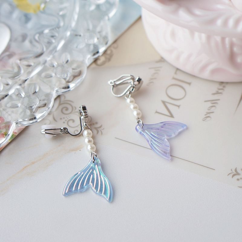 (Various Tail Designs) Dangle Alloy Mermaid Earring