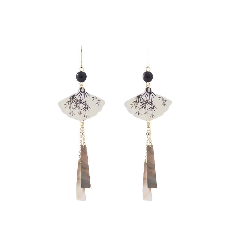 Fan Dangle Alloy Earring
