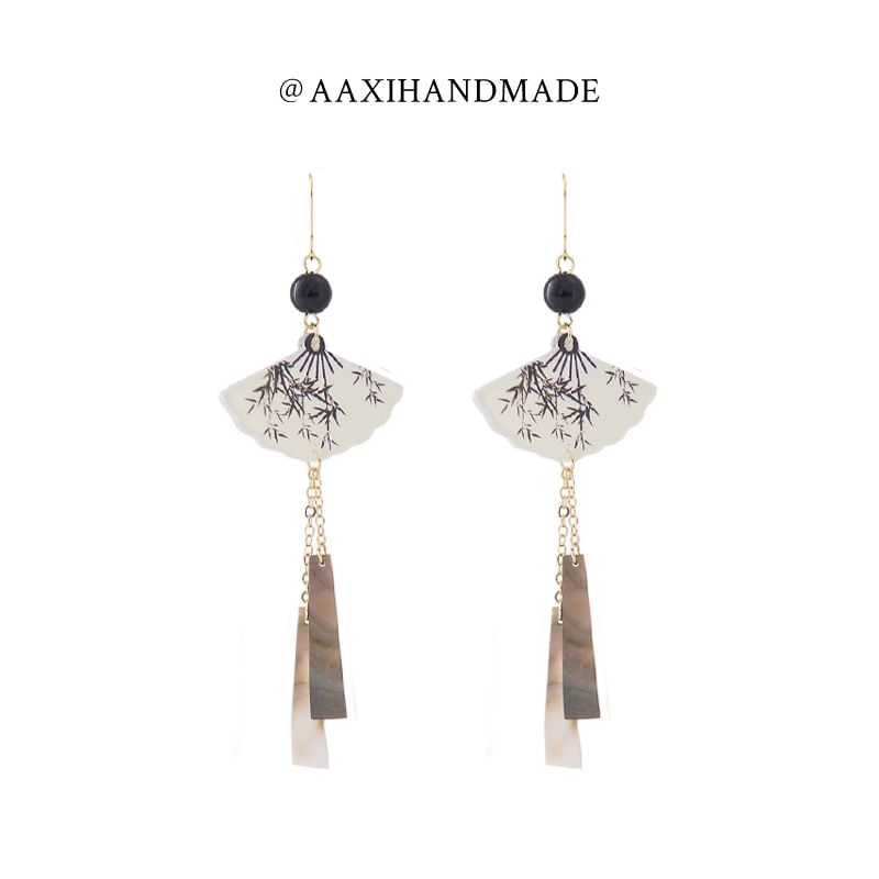 Fan Dangle Alloy Earring