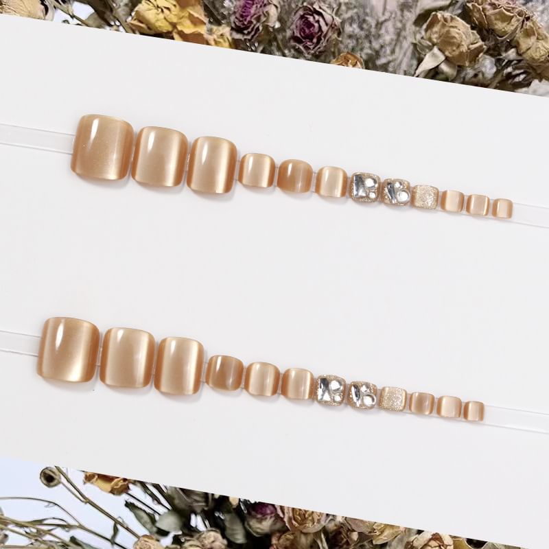 Strass Katzenauge Aufdrücken Zehennagel