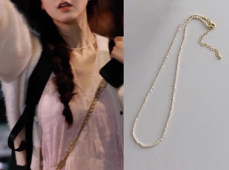 Pearl Necklace Beaded Faux