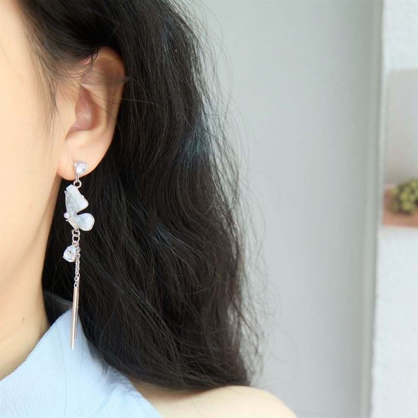 Butterfly Clip On Earring Drop /