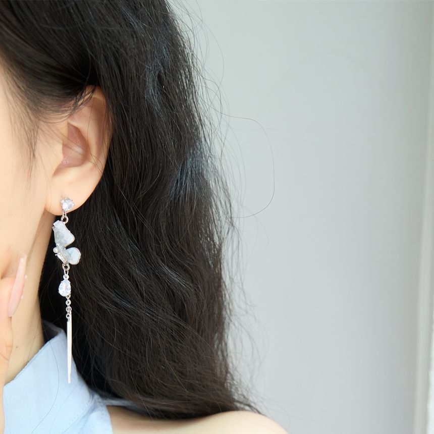 Butterfly Clip On Earring Drop /