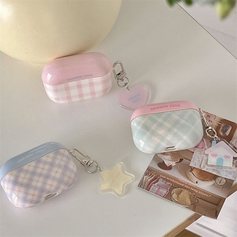 (Various Designs) Case / Skin Pro Charm Plaid Earphone AirPods