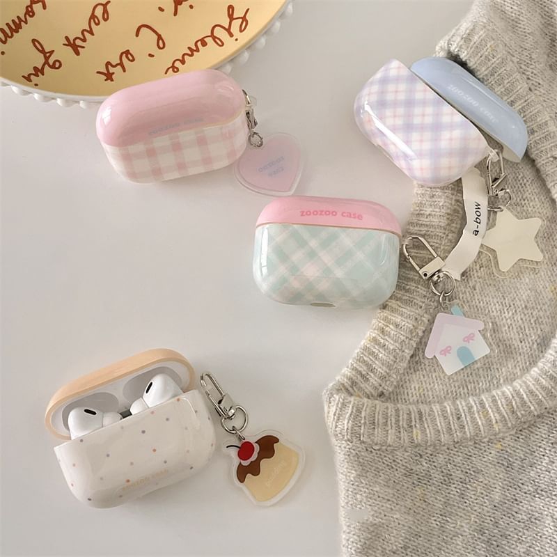 (Various Designs) Case / Skin Pro Charm Plaid Earphone AirPods