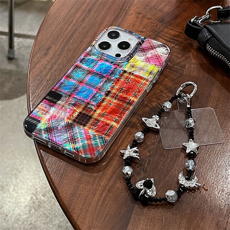 Case Plaid Phone Holographic