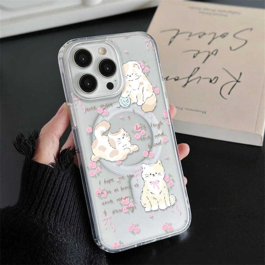 (Compatible Cat Case MagSafe) with Magnetic Phone