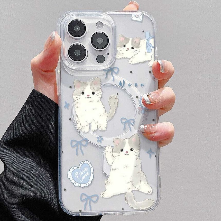(Compatible Cat Case MagSafe) with Magnetic Phone