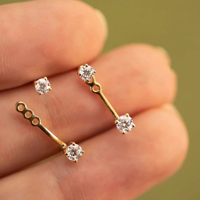 Rhinestone Alloy Jacket Ear