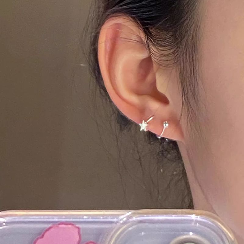 Bead Ear Alloy Heart / Jacket Star