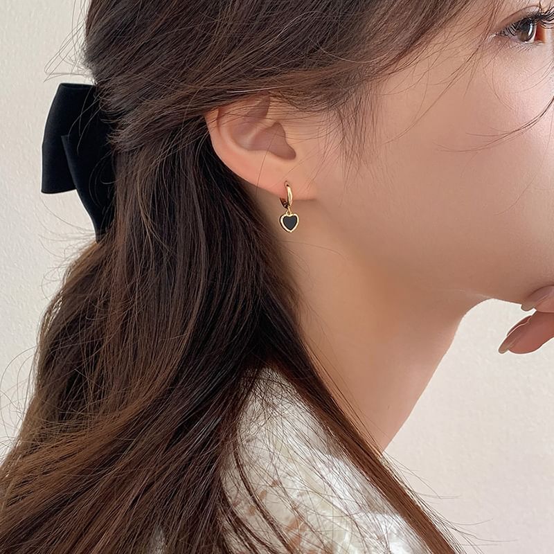 Drop Alloy Heart Earring