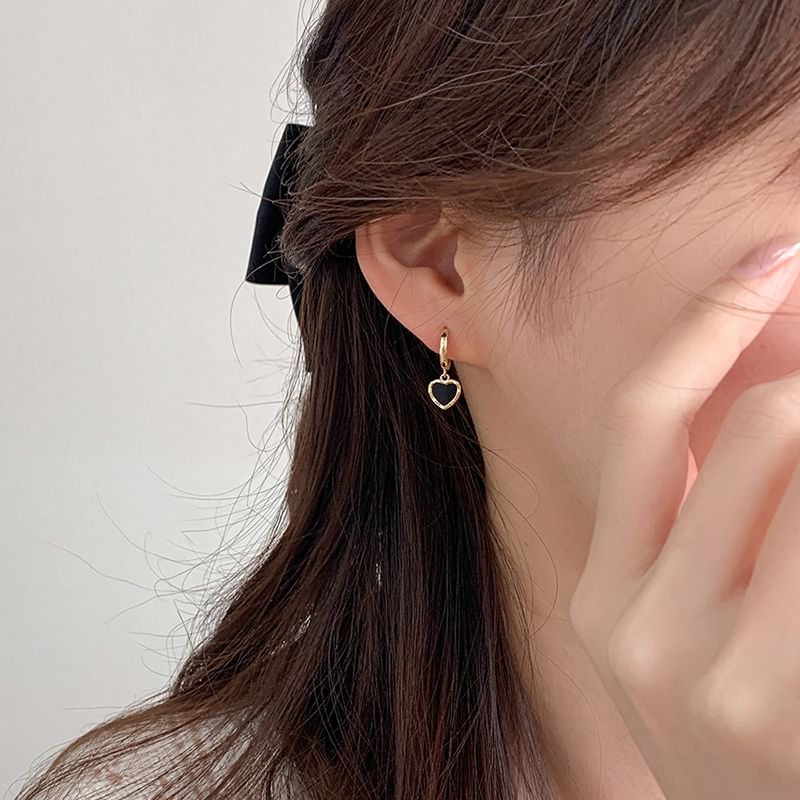 Drop Alloy Heart Earring