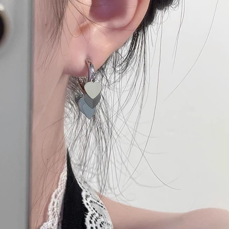 Drop Earring Alloy Heart