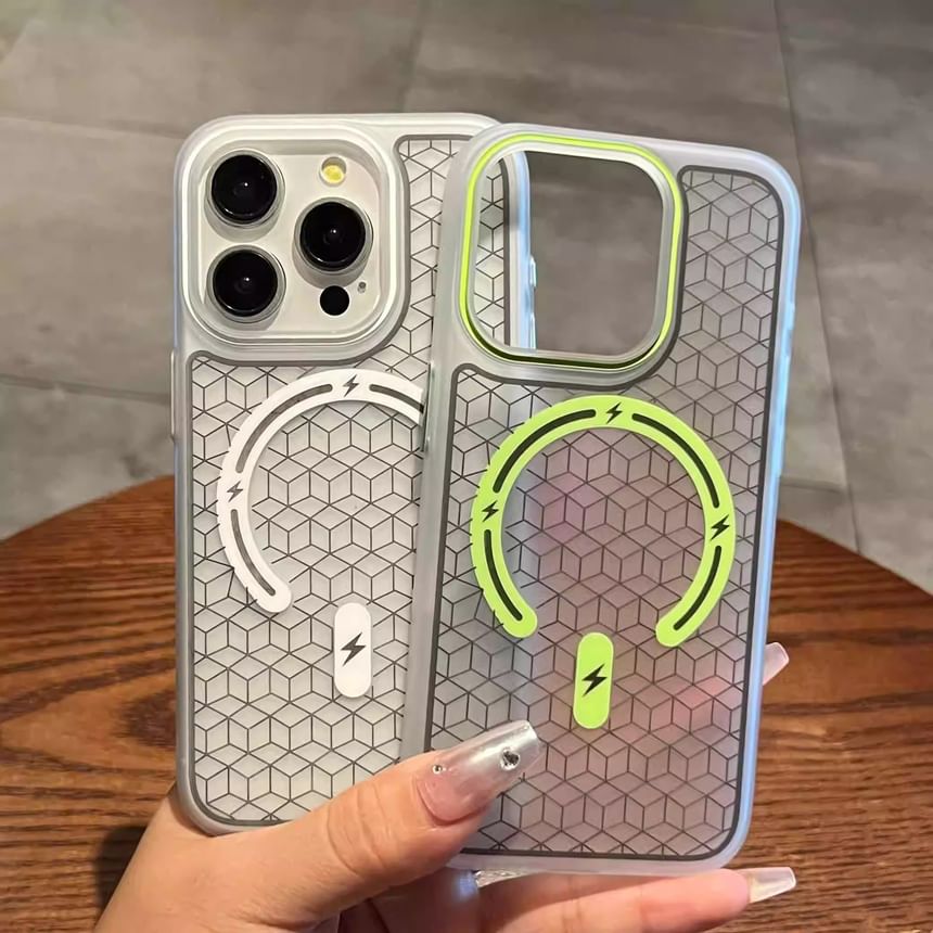 Phone MagSafe) Case with Geometric (Compatible Magnetic