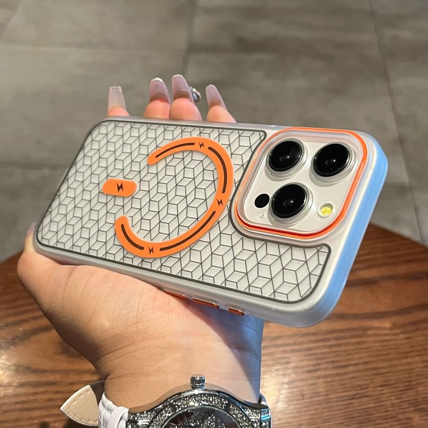 Phone MagSafe) Case with Geometric (Compatible Magnetic