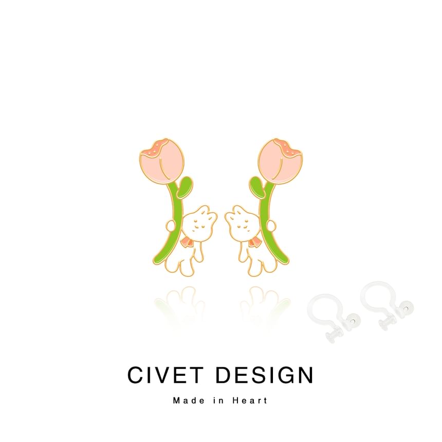 Stud Rabbit Earring ) / Cartoon ( Ear Sterling Various Silver Designs Cuff