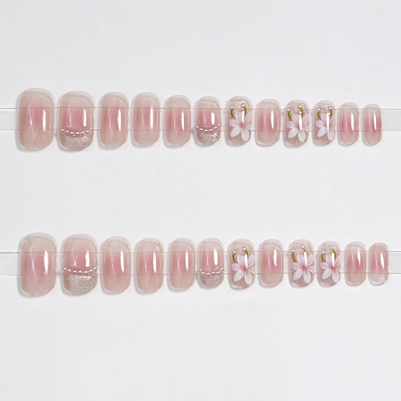 Florale Kunstperlen zum Aufdrücken von Nägeln